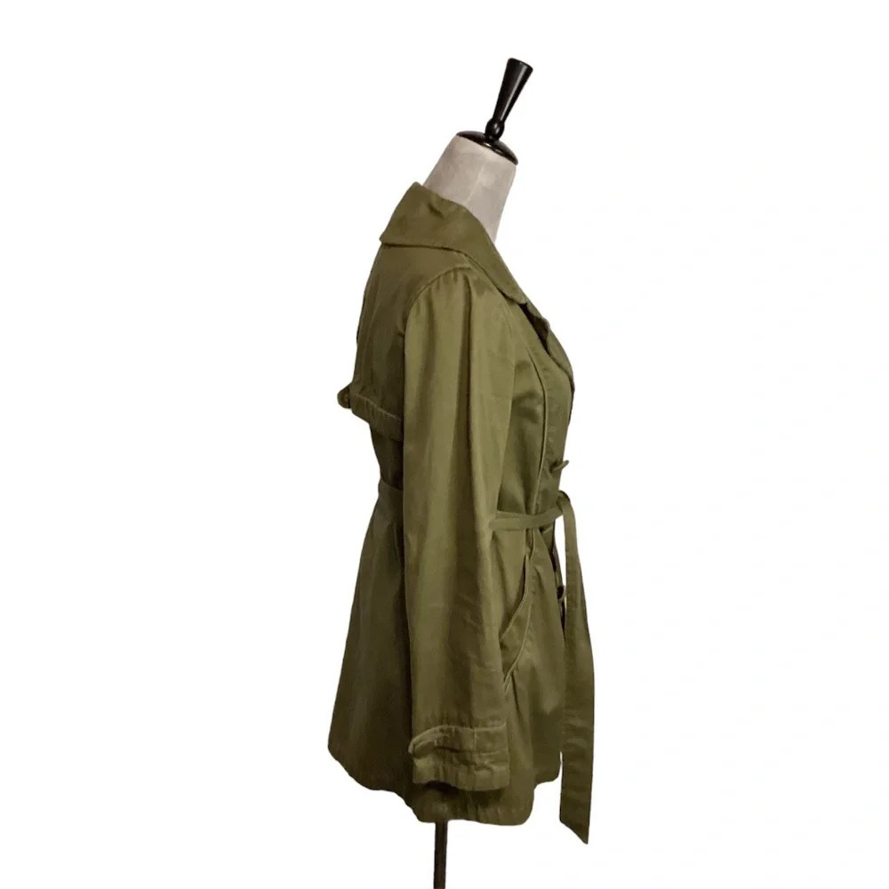 DKNY jacket  green chore  double breasted  utility SZ XS - Picture 3 of 10